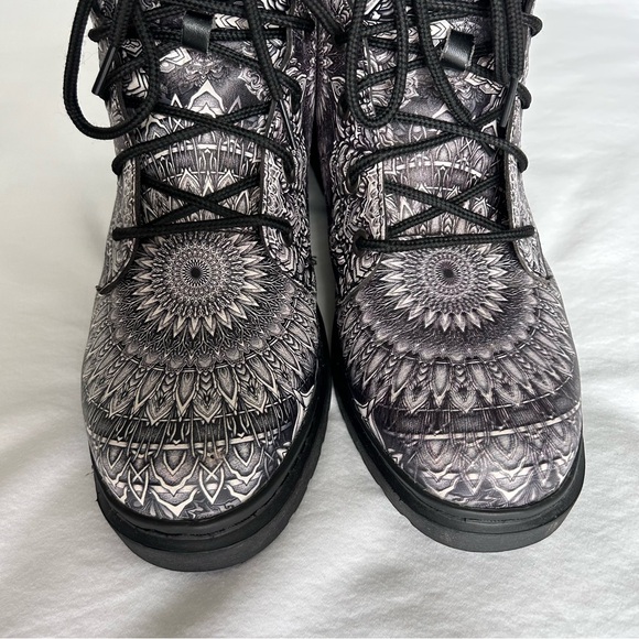 ELECTRO THREADS Floral Mandala Combat Boots Unisex Mens 11 M Women’s 12.5 EUC+ - Picture 3 of 12